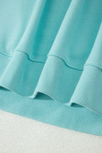 Mint Green Plus Size High Neck Cap Sleeve Top