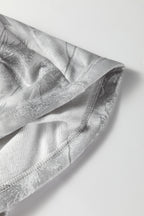 Gray Plus Size Camouflage Woodland Print Oversized Sporty Hoodie