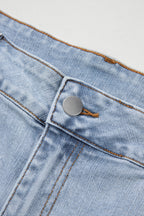 Beau Blue Solid Paneling Loose Fit Plus Size Jeans