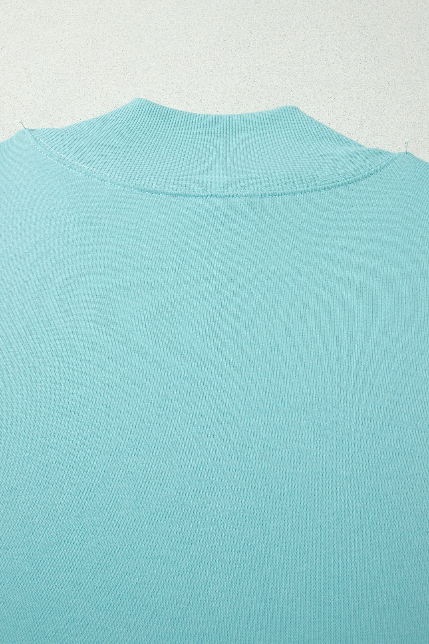 Mint Green Plus Size High Neck Cap Sleeve Top